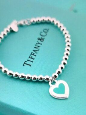 Tiffany & Co. Silver Heart Charm Bracelet